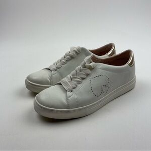 Kate Spade Angelise White Leather Silhouette Sneakers Shoes Size 8